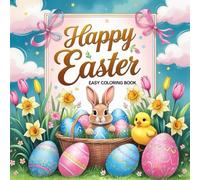 Easter easy coloring book: Fun & Festive Designs for All Ages (Welcome back spring coloring books for kids 4-8)
