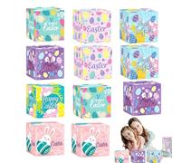 Easter Egg Boxes, Goodie Boxes Set of 12, 2,76 x 2,76 pulgadas adorable compacto Festive Treat, Easter Supplies for Classrooms, Home Gatherings, Snack Box Kids