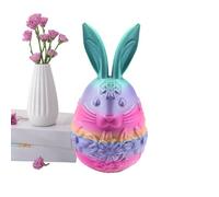 Easter Egg, Bunny Decorative Ornament, 3.94x3.94x7.09 Inches Giant Shell with Animal Fidget Toy, Surprise Basket Stuffer, Pop-Up Style Figurine, Desk Decor for Kids Home and Workplace