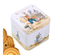 Easter Egg Bunny Tin Storage Box - de almacenamiento para dulces de Pascua - de almacenamiento para galletas de Pascua | Easters Cookie Boxes | Easters Rabbit Treat Storage Case | Festival
