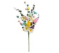Easter Egg Flower Stems - Holiday Decor | Easter Egg And Flower Stems For Floral Arrangements, Party Decorations, Jarrón Display, Table Centerpieces, Spring Gathering, And Holiday Celebration