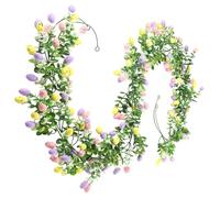 Easter Egg Garland | 2 piezas Artificial Easter Egg Garland Decor, 6,9 Feet Easy Maintenance Holiday Ornament - Eye-Catching Wonderful Present For Party Wall Fireplace Mantel Stairs Window