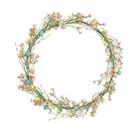 Easter Egg Garland-5 ft Artificial Spring Foliage for Mantle & Entryway, Pastel Huevo Floral Greenery for Interior Home Decor, Flexible Spring Vine for Window, Porch & Easter Party Backdrops
