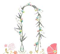 Easter Egg Garland - 5ft Egg Artificial Spring Wreath | Easter Decorations Garland for Indoor Home Room Dormitory Window Porch Daily Holiday Thanksgiving Party Vacation Photo
