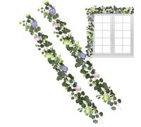 Easter Egg Garland - Easters Egg Spring Garland Decoration | 2 Pieces Artificial Eggs Springs Home Decor | Easter Artificial Garlands | For Spring Garden Daily Indoor Holiday Party Home Room Dormitor