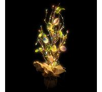 Easter Egg Ornaments, Realistic Potted Easter Eggs With Led Lights, Spring Tabletop Ornaments With Burlap Base, Lighted Tabletop Tree, For Home Living Room Mantel Fireplace Party Wedding Family