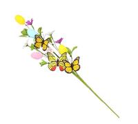 Easter Egg Picks - Decorative Spring Accent, Holiday Floral Stick | 15.7 Inch Artificial Butterfly Branch Lightweight Design, Seasonal Vase Table Display, Festive Home Interior Styling Decoration