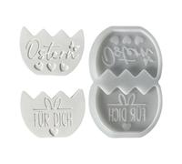 Easter Egg Resin Mold-3D Large Epoxy Casting Mold for DIY Crafts, Reusable Silicone Easter Egg Mold for Resin, Wax, Plaster & Soap, Creative Spring Home Decor for Beginners & Art Projects