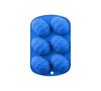 Easter Egg Silicone Mold 6-Cavity | 3D Epoxy Casting Mould, Easter Egg Chocolate Candy Mold For DIY Cake Jelly Gummy Baking, Soap Resin Craft Supplies