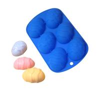 Easter Egg Silicone Mold, 6-Cavity Non-stick Epoxy Casting Mould Wax Melts, 3D Easter Egg Chocolate Molds Candy Cake Diy Jelly Baking Gummy Chocolate Decorations For Candy Cake