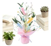 Easter Egg Tree Carrot Shape - Artificial Seasonal Decoration with Eggs & Carrots | Spring Floral Table Centerpiece | For Homeowners, Event, Party, Dinner Table, Dining Room, Kitchen, Buffet