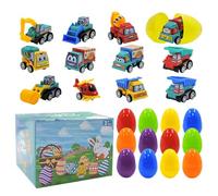 Easter Eggs - 5.9 Inch Prefilled Surprise Toys | Filled Eastèr Eggs - 12 Colorful Egg for Boys & Girls with Fun Surprises Inside, Ideal for Easter Hunts, Parties, Creative Playtime