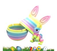 Easter Eggs - Adorable Handmade Style, Lightweight Resin Figurine Set, Playful Bunny Shapes, Reusable Seasonal Tabletop Decor | Ideal For Kids Children Birthday Party Easter Basket Display Garden