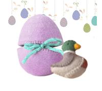 Easter Eggs - Felt Animal Plush Set, Stuffed Decorative Egg Toys with Soft Handmade Character Dolls, Charming Spring Holiday Display Accent, Ideal for Nursery Shelf Table Sofa Bedroom Living Room