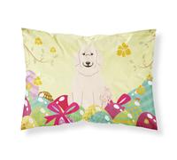 Easter Eggs Great Pyrenese Fabric Standard Pillowcase
