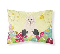 Easter Eggs Old English Sheepdog Fabric Standard Pillowcase