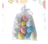 Easter Eggs - PP 12-Piece | Easter Decoration Filler Eggs For Baskets and Hunts | Hollow Egg For Garden, Living Room Party Favor Gift and DIY Craft Projects