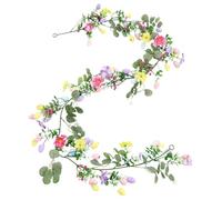 Easter Fireplace Garland - 175cm Spring Table Centerpiece Easter Fireplace Garland, Artificial | Decor For Front Door Patio Balcony Terrace Fence Home School Window Floral Vine Party Ornament