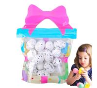 Easter Foam Eggs - Decorations Set 18pcs Small Artificial | Colorful Decorative Ornaments Lightweight Realistic Craft Fillers Basket for Easter Party, Home, Table Centerpiece Display