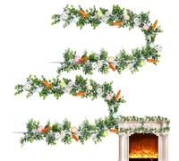 Easter Garland | 2 Pieces Easter Egg Garland Artificial | Artificial Easters Egg Garlands | 5.7ft Eggs Spring Decorations | Holiday Ornament | For Home Indoor Party Wall Mantel Stairs