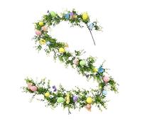 Easter Garland - 6ft Reusable Spring Decor | Artificial Flower Easter Table Garland For Table, Tree, Mantle, Door, Wall, Indoor, Outdoor, Farmhouse, Yard, Patio, Porch & Party Decoration