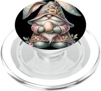 Easter GNOME Rabbit Decor with Spring Flowers For Bunny Mom PopSockets PopGrip para MagSafe