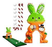 Easter Golf Game Set - Mini Golf Course Portable with Club and Balls for Kids and Adults, Interactive Indoor Activity for Family Gathering, Party Entertainment, Home Living Room, Bedroom Playtime