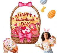 Easter Goodie Bags - 30 Pcs Bunny Sealing Clear Pouches with Handles, Resealable Plastic Easter Candy Bags, Spring Treat Bag for Kids Classroom, Party Favors, Basket Stuffers (H,20PCS)