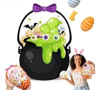 Easter Goodie Bags - 30 Pcs Bunny Sealing Clear Pouches with Handles, Resealable Plastic Easter Candy Bags, Spring Treat Bag for Kids Classroom, Party Favors, Basket Stuffers (E,30PCS)