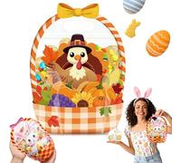 Easter Goodie Bags - 30 Pcs Bunny Sealing Clear Pouches with Handles, Resealable Plastic Easter Candy Bags, Spring Treat Bag for Kids Classroom, Party Favors, Basket Stuffers (D,10PCS)