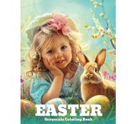 Easter Grayscale Coloring Book: Adult Coloring Book Celebrating Easter and New Life, 40 Grayscale Illustrations realistic baby faces, bunnies and more