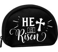 Easter He Is Risen Mujeres y niñas Linda Moda Monedero Cartera Bolsa Cambio Bolsa Llavero
