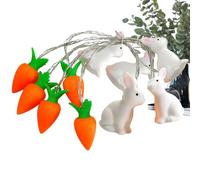 Easter Light - Soft Rubber, 1,5 m LED String Light Cute Carrot Bunny | Adjustable Bright Decorative Lamp, Spring Holiday Lights For Bedroom, Living Room, Garden, Balcony, , Seasonal Decor