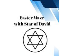 Easter Maze with Star of David: Easter Coloring Book |Star of David Art|Maze Activity Book