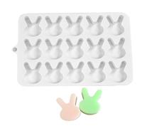 Easter Mold, Bunny Candy Form, Chocolate Making Tray, Flexible Cartoon Silicone Frame, Interactive Non Stick Freezer Mat for Baking, Decorating, Holiday Treats, Party Desserts 8.77x12.7 Inches