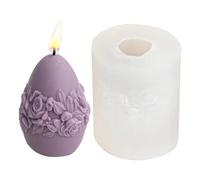 Easter Molds - 3D rosa patrón de flores Easter Candle Molds for Candle Making, Easter Silicone Molds | Festival Candle Making Mold Crafts Easter Spring Party Supplies