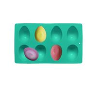 Easter Molds - 8 Cavity Silicone Bakeware, Food Grade Easy Release Candy and Cookie Pan with Flexible Non Stick Design for Jelly, Ice Cream, Postre, Spring Pares and Home Baking Fun