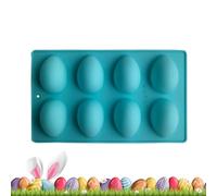 Easter Molds - 8 Cavity Silicone Bakeware, Food Grade Easy Release Candy and Cookie Pan with Flexible Non Stick Design for Jelly, Ice Cream, Postre, Spring Pares and Home Baking Fun