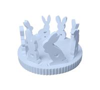 Easter Molds, Spring Bunny Plaster, 3D Soft Casting Tool, Flexible Reusable Design, Detailed Rabbit Shape, Perfect for Decor Candle Making Jewelry Ornament Craft Projects
