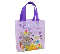 Easter Non Woven Bags with Handle Happy Easter Bags with Reusable Easter Bags Bunny Bags Easter Baby Organization und -Aufbewahrung (Purple, 23 * 22)