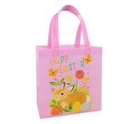 Easter Non Woven Bags with Handle Happy Easter Bags with Reusable Easter Bags Bunny Bags Easter Wohnheim-Aufbewahrungswürfel (Rosa, 23 * 22)