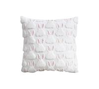 Easter Pillow Covers - Cute Rabbit Cushion Wrap | 18x18 Inch Embroidered Bunny Ears Pillow Covers, Farmhouse Easter Decor For Bedroom, Sofa, Couch, Dorm, Apartment, Living Room, And Car Interior