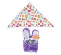 Easter Porch Duck Outfit - Cute Scarf And Bunny Hat Costume | Decorative Porch Duck Clothes For Celebration Display, Ṕorch Ďuck Clothing Easter Bunny Hat For Lawn Garden Backyard Holiday Event Spring