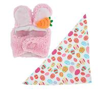 Easter Porch Duck Outfit - Cute Scarf And Bunny Hat Costume | Decorative Porch Duck Clothes For Celebration Display, Ṕorch Ďuck Clothing Easter Bunny Hat For Lawn Garden Backyard Holiday Event Spring