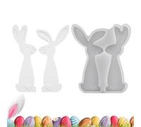 Easter Rabbit Mold, Pareja Bunny Candle Molds, Silicona Soap Mould with Flexible Design, DIY Craft Accessory, Holiday Creation Tool with Cute Shape, Creative Essential for Home Farmhouse