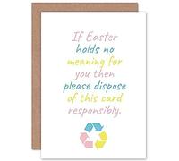 Easter Recycle This No Meaning Happy Funny Eco Friendly Sealed Greeting Card Plus Envelope Blank inside Feliz Gracioso