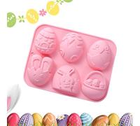 Easter Silicone Molds - Non Stick Crafts Casting Tool | Handmade Bunny Candle Molds | Easy Release Craft Making For Gummies Cupcake Fudge Candy Jelly Pastry Ice Soap Cake Food Safe Rubber Decoration