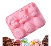 Easter Silicone Molds, Non Stick Handmade Crafts Casting Tool, Bunny Candle Molds, Gummies Cupcake Fudge Candy, Jelly Pastry Ice Soap, Spring Holiday Baking, Professional Kitchen Crafting Accessory