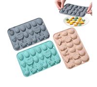 Easter Silicone Molds, Non-Stick Set, 7.60x4.92 Inches Silicone Jelly Chocolate Mold with Heat Resistant Build, Crafting Accessory with Multiple Cavity Shapes, Mold Set for Cupcake Clay Fondant