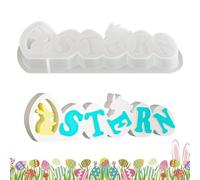 Easter Silicone Molds | Silicone Rabbit Letter Crafting Mould, Holiday Ornament Molds For Easter Decor Plaster Ornaments Resin Art Home Accents Family Friends Holiday Parties Use, Cute Shapes For Fu
